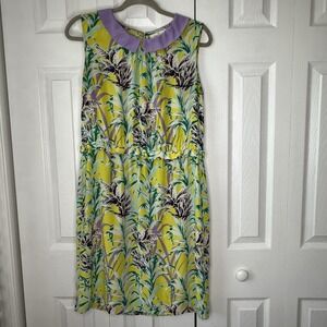 Kate Spade Women's Floral Print Peter Pan Collar Sleeveless Mini‎ Dress Size 12